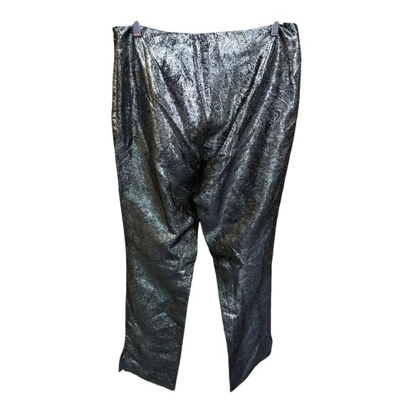 Nicole Miller Gray with Gold Silver Foil Overlay Blazer & Pants - New with Tags‎ - Picture 7 of 9